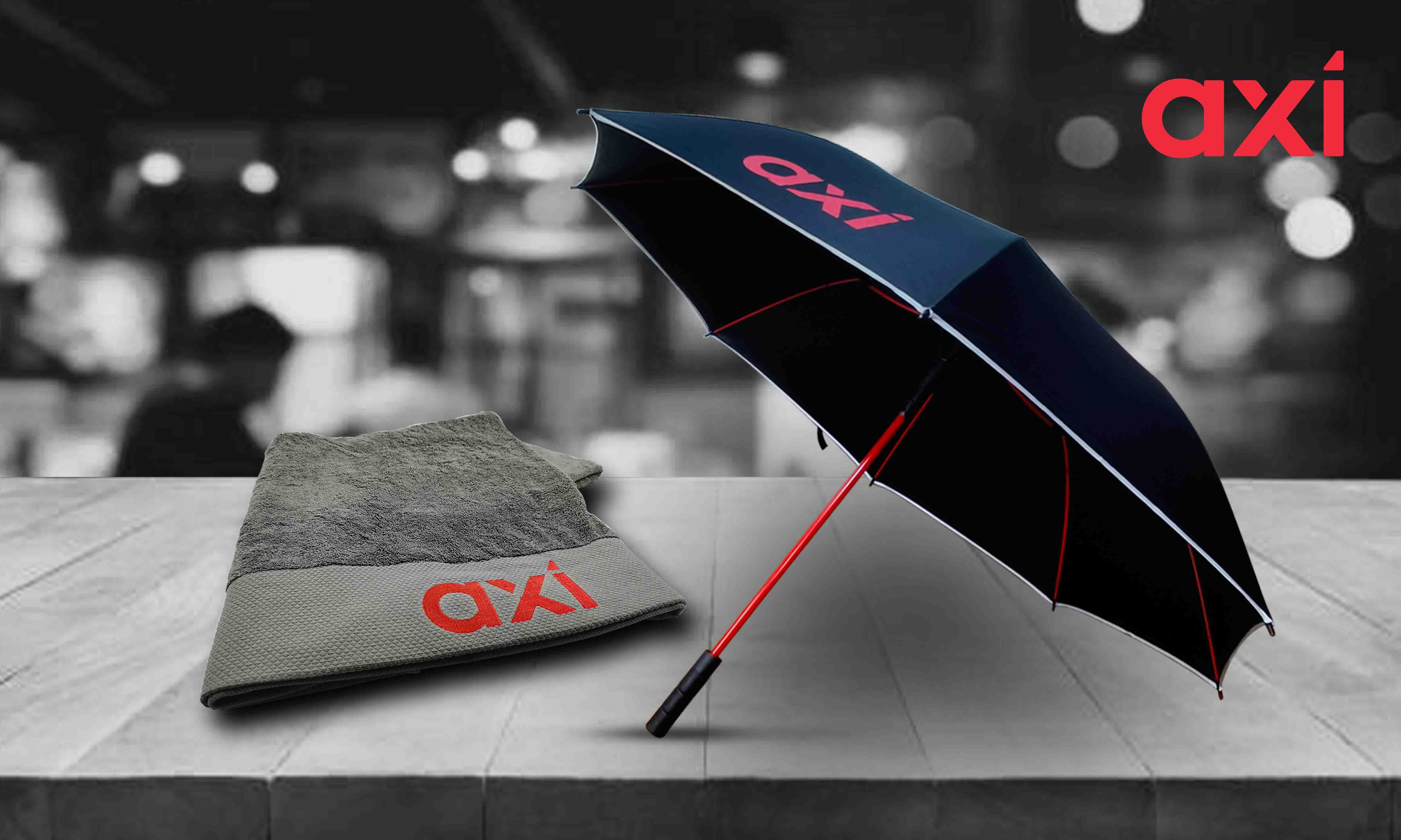 Regional Fulfilment - AxiCorp Umbrella and Towel