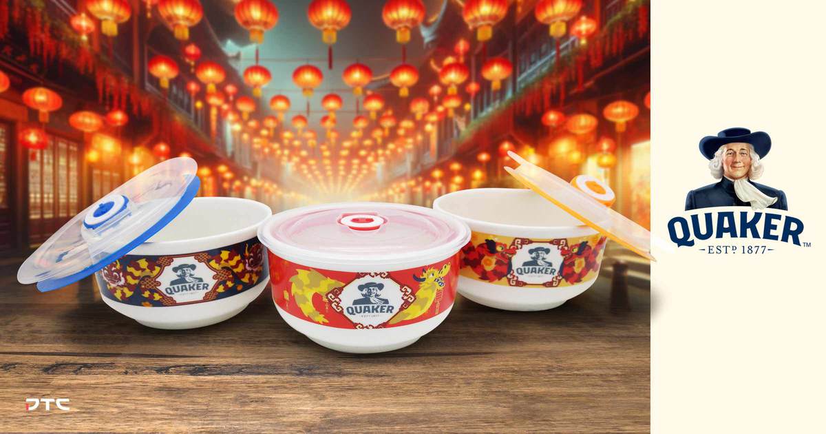 Promotional GWP Merchandise: Quaker Oats Microwavable Ceramic Bowls