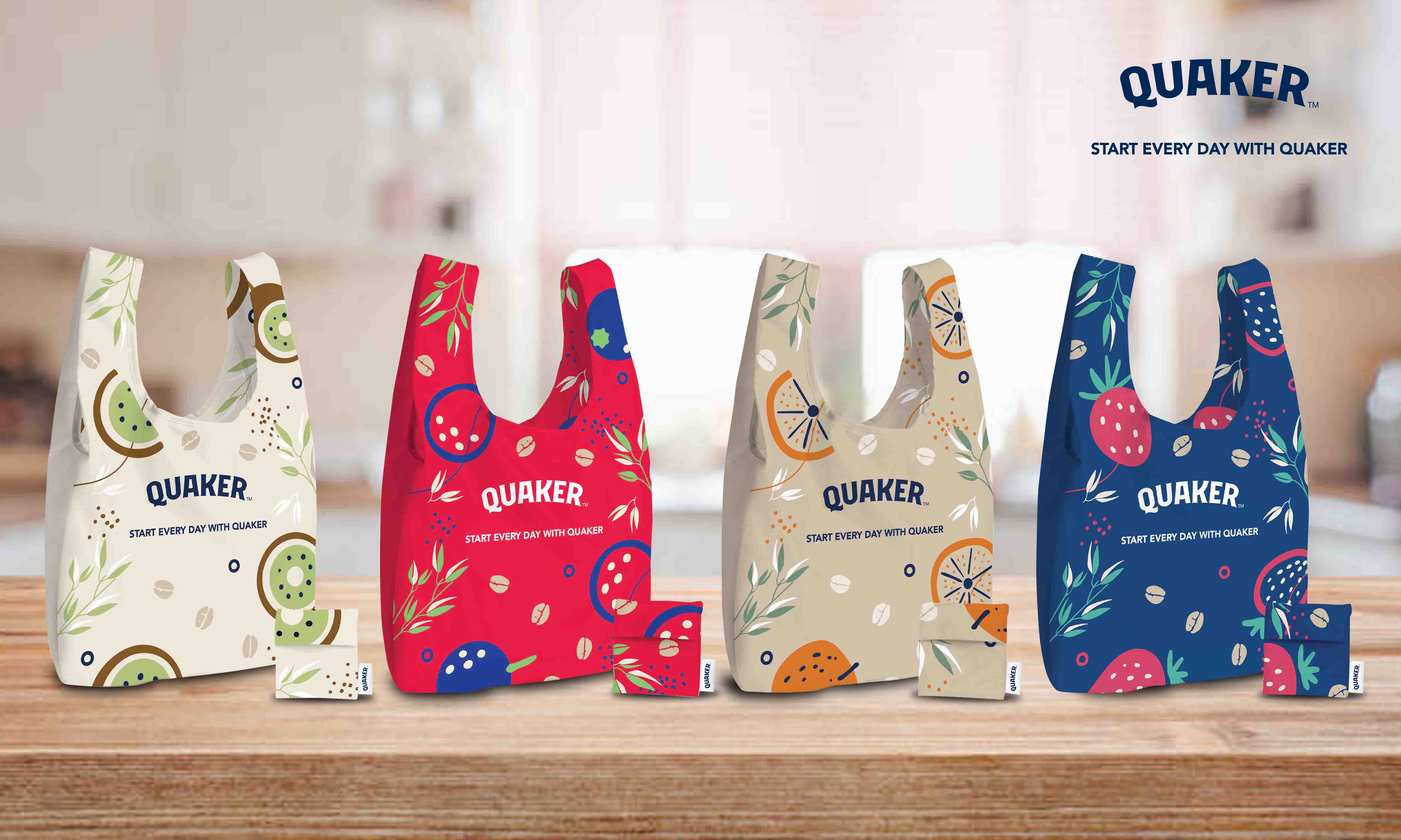 Quaker Reusable Foldable Bag