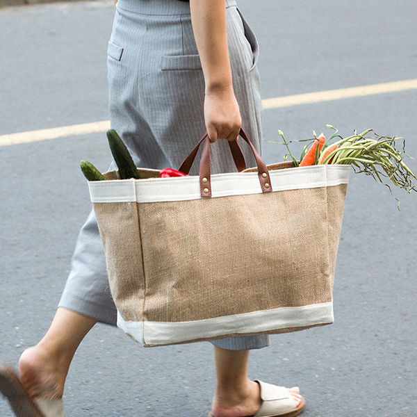 Candace Cameron Bure Market Jute Tote with Leather Handles - QVC.com