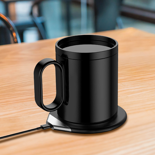 2 in 1 Coffee Cup Heater Mug Warmer Phone Wireless Charging